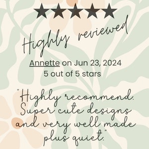 May include: A graphic with a light green and beige background, featuring the text "Highly reviewed" and a customer review. The review is from Annette, dated June 23, 2024, with a 5-star rating.