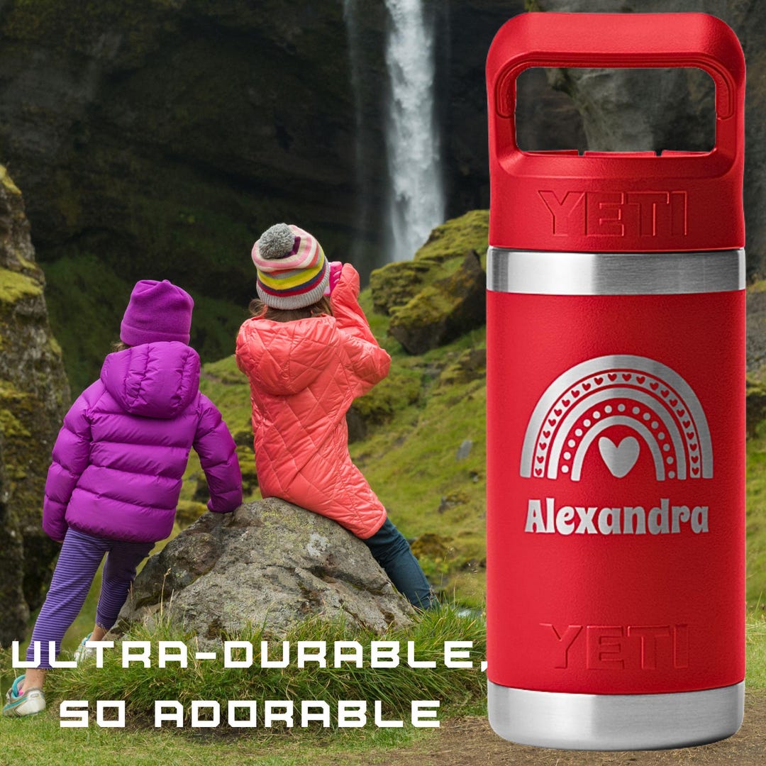 Custom Engraved Yeti Cup Kids Personalized Tumbler Water Bottle ...