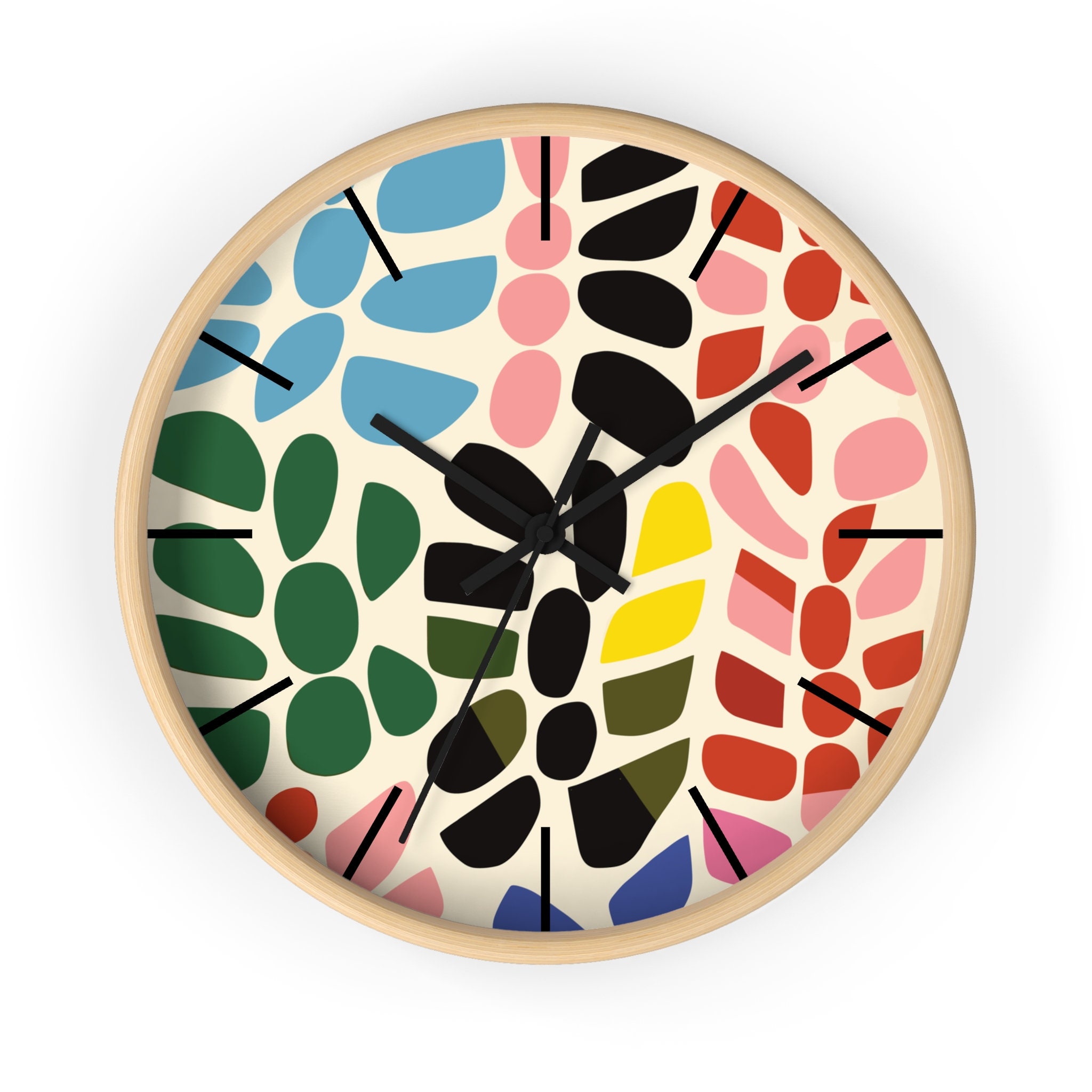 Abstract Clock Colorful Abstract Art Wall Clock: Bright Colorful Eclectic Decor - Etsy