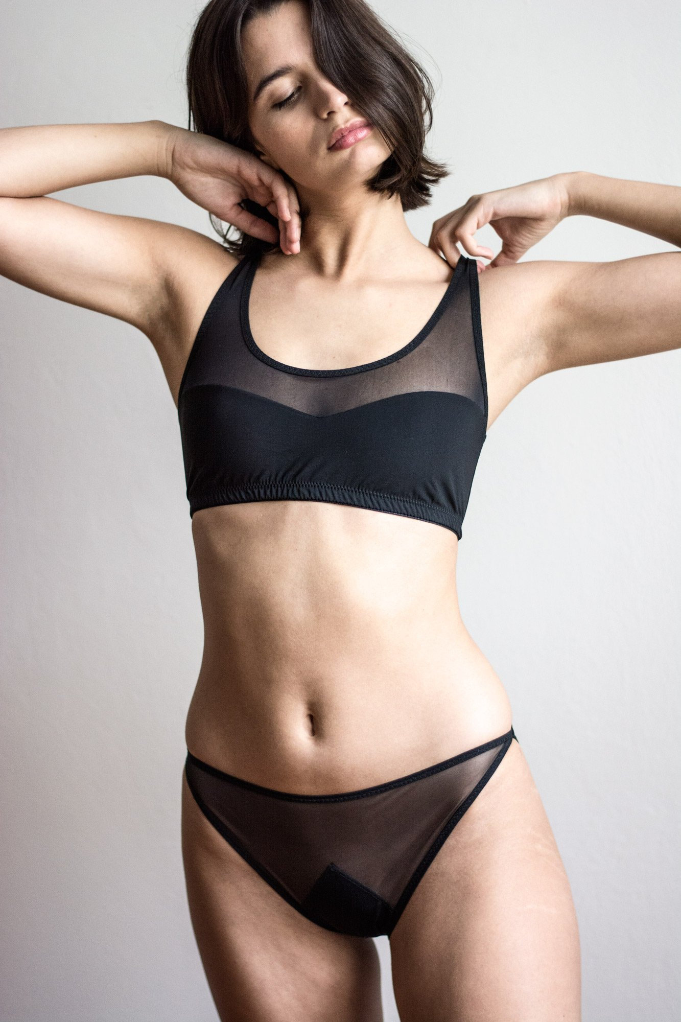 Lingerie Top Bra Sheer Wireless Underwear Soutien Love -  New Zealand