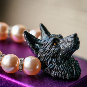 Women's wrist bracelet Wolf's head