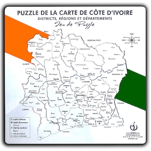 Puzzle de la Carte de Côte d'Ivoire