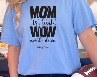 子供の名前入りママTシャツ、パートナーからの妊婦さんへのギフト、誕生日用のカスタムママTシャツ、母の日の服装、ママの誕生日プレゼント