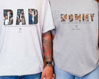 Custom Gildan 5000® Mama Photo Shirt, Personalized Mother’s Day Gift from Kids, Mom Birthday Tee,Grandma Picture Shirt,Family Memory T-Shirt