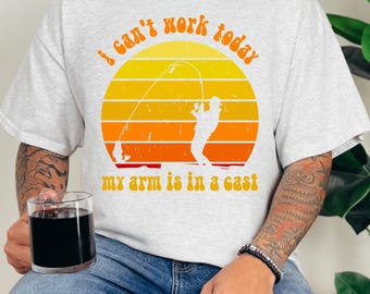 Gildan 5000® Retro Bigfoot Fishing Shirt for Dad, Funny Sasquatch Angler Tee, Lake Life Gift for Fisherman, Outdoorsman Birthday Gift