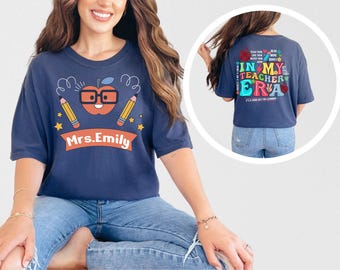 Camiseta personalizada Gildan 5000® para profesores, regalo ideal para educadores, camiseta personalizada para la vuelta al cole, obsequio de agradecimiento para profesores, idea de regalo de fin de curso.