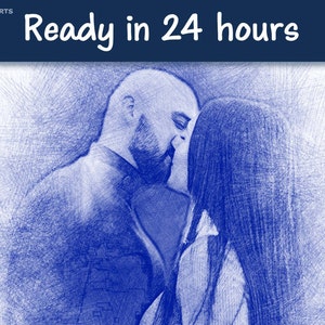 Wedding Pencil Sketch | Couple Pencil Sketch | Custom Couple Portrait | Painting from photo | Couple Sketch from Photo | Pencil Portrait