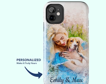 Custom Pet Phone Case Using Pet Photo + Name|Personalized Dog Phone Cover|Custom Dog Phone Case Custom Cat Phone Case|Gift for Pet Lovers