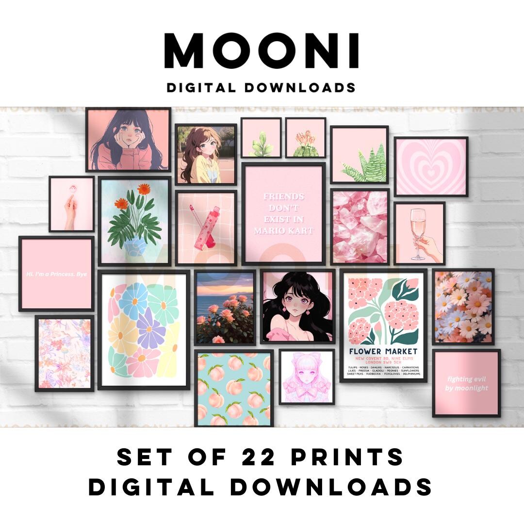 Pastel Pink Wall Art Print Set: Girly Room Decor (digital Download) - Etsy