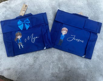 Personalised Girls Book Bagwith strap