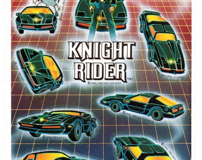 Vintage 1983 Knight Rider Sticker Sheet Hallmark RARE - Etsy