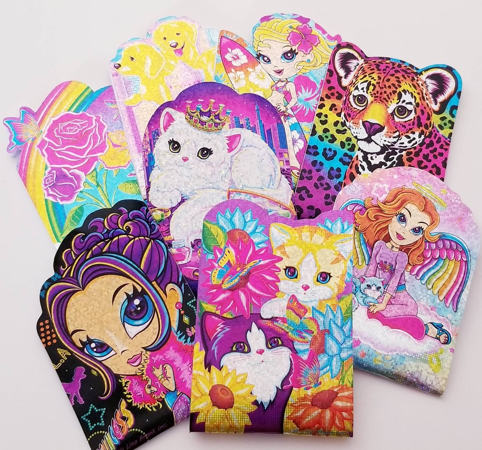 Lisa Frank Notepads Memo Paper Notebook Die Cut Glitter Etsy
