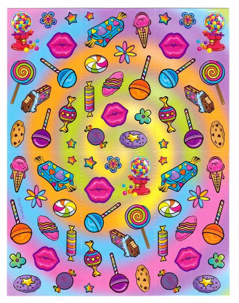 Lisa Frank Sweets Candy Shop Sticker Sheet Chocolate bar | Etsy
