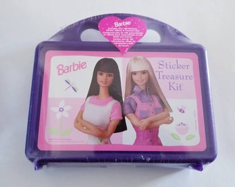 Vtg Sandylion Barbie Sticker Treasure Kit SEALED Sticker Album with Over 100 stickers dolls Mattel
