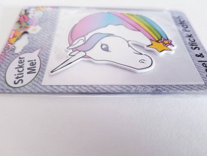 Unicorn Patch Peel and Stick rainbow mane star fantasy