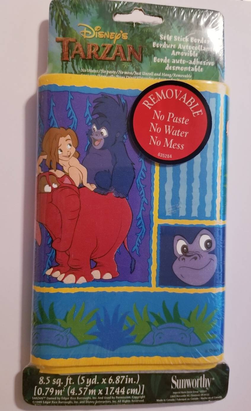 On Sale Vtg Disney S Tarzan Wall Border 5yds Nip Etsy Israel