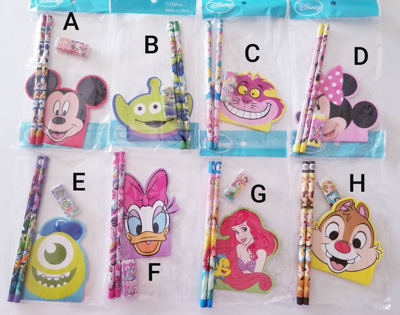 Disney Stationery Set YOU CHOOSE Imported Notepad Pencils Etsy