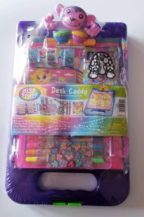 Lisa Frank Desk Caddy Monkey Sealed Clip Board Stickers Etsy