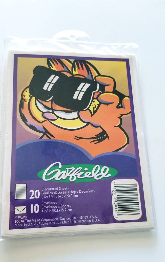 Kits Set of Letters enveloppe sticker Garfield Pink