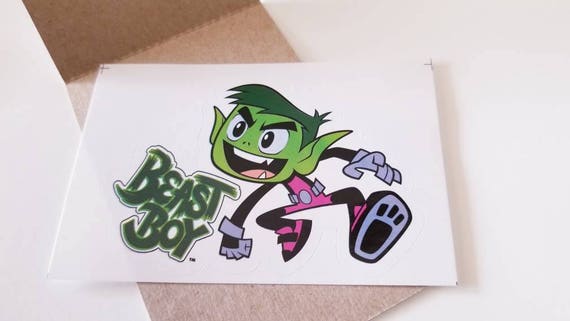 Teen Titans Go Beast Boy Sticker Cartoon Network Vending - Etsy Teen Titans Go Beast Boy Sticker Cartoon Network Vending - Etsy