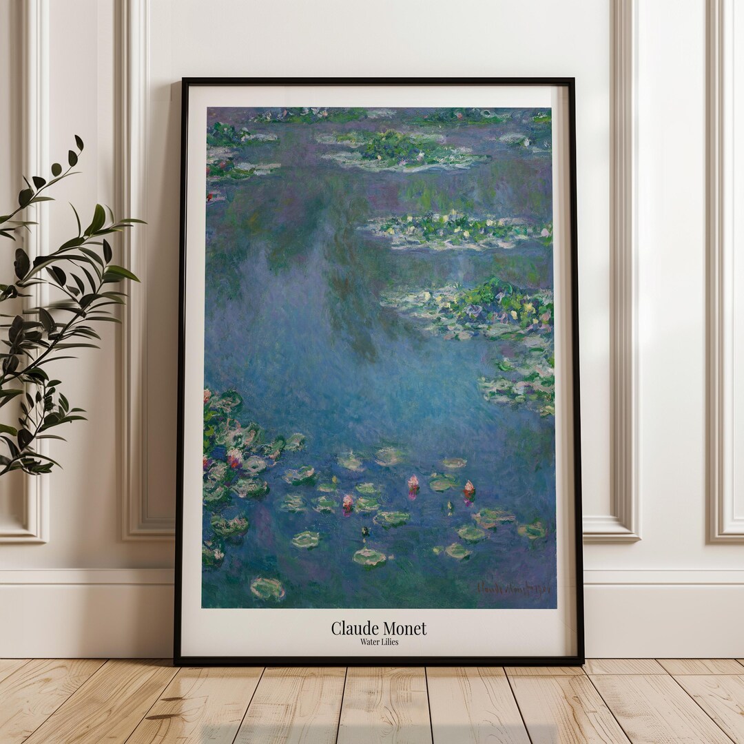 Framed Claude Monet Water Lilies Print: Vintage Gallery Wall Art - Etsy