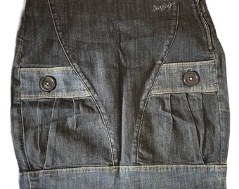 Miss Sixty kurzer Jeansrock Größe L, Miss Sixty Y2K-Rock L, 90er-Minirock Größe L