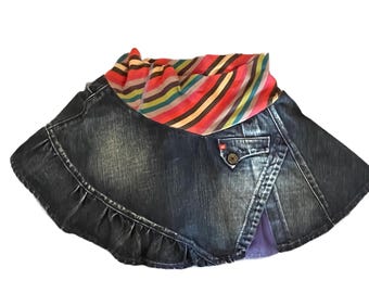 Miss Sixty 90er Minirock Größe M, Miss Sixty Jeans Kurzrock, Miss Sixty ausgestellter Y2k Rock selten S