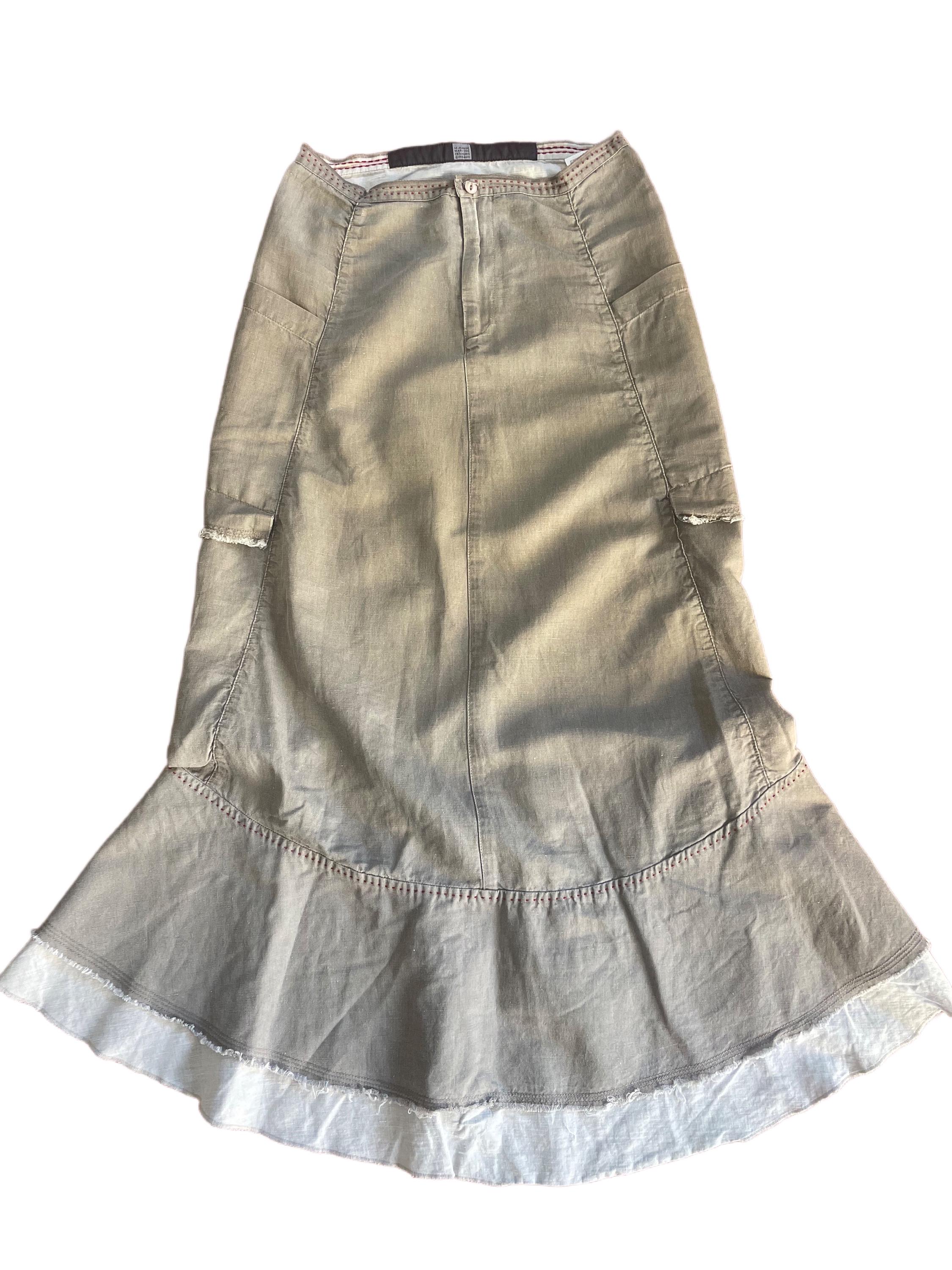 【MARITHE FRANCOIS GIRBAUD】W CLASSIC LOGO DENIM SWEAT SKIRT Marithe francois girbaud women denim y2k long skirt avant