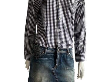 Y2k Dolce & Gabbana Kleider, D G Jeans Minikleid Größe XS, Gabbana seltenes 90er Kleid, Vintage Größe S Minirock