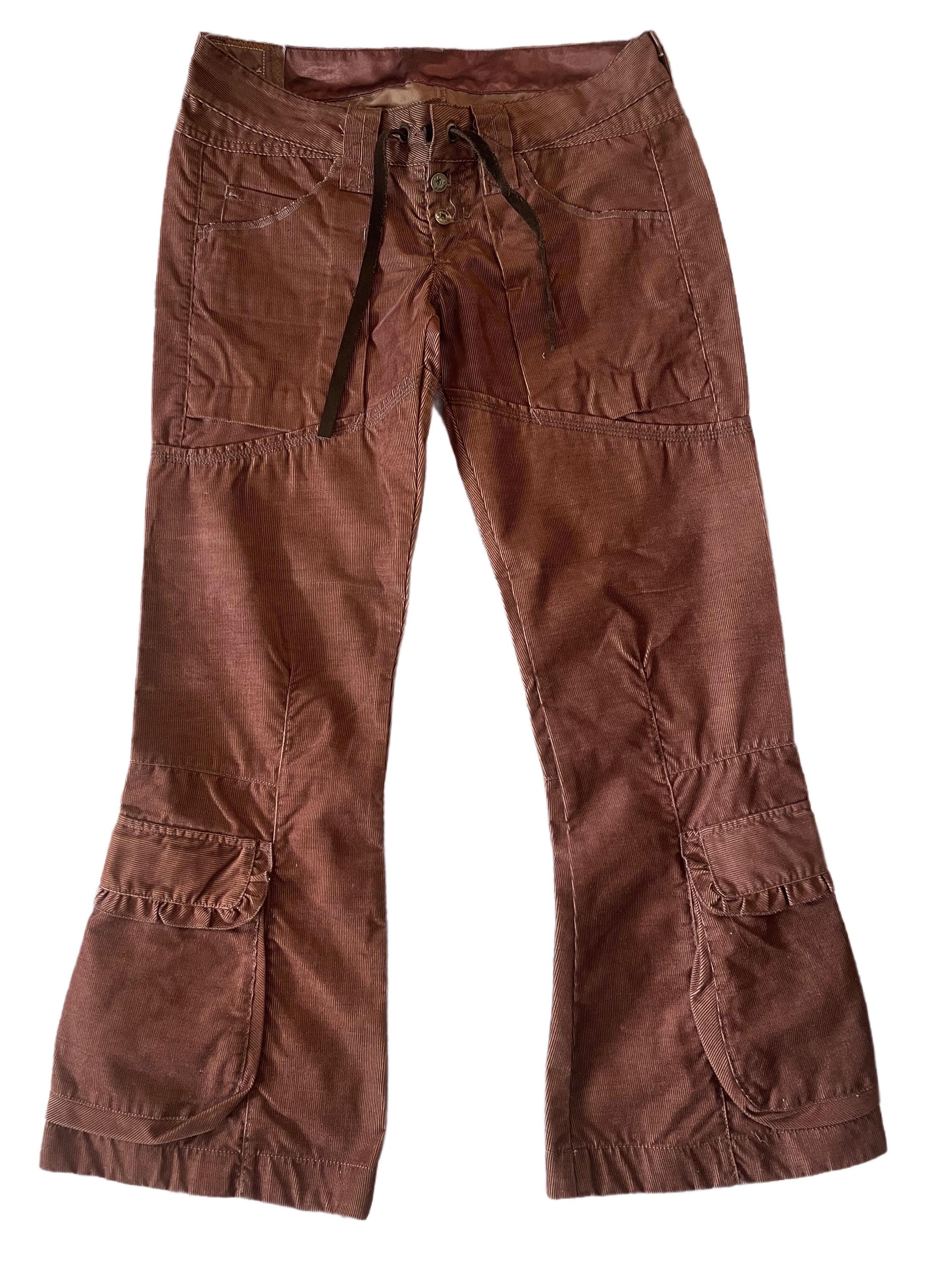 Pantalon Déstructuré Marithé Et François Girbaud - Taille 38 Marron - Occasion Très Bon état