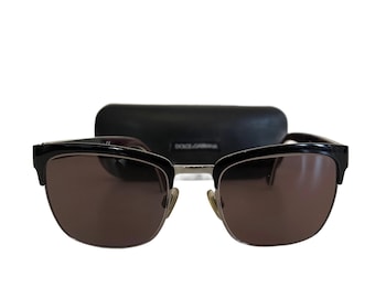 Vintage Dolce & Gabbana Sonnenbrille, Y2K Prada Sonnenbrille Damen, 90er Schwarze Brille D G Ausgezeichneter Zustand