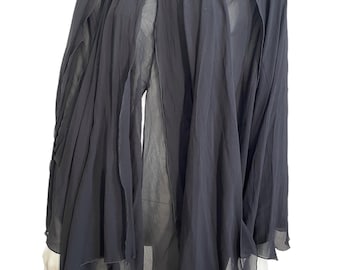 Tシャツ・カットソー BLUMARINE Black Silk Blouse blusa_in_georgette_a_spalle_sc