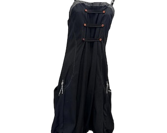 Marithe Francois Girbaud Kleid Korsett Vintage Y2K 90er Jahre Größe XS, S Minikleid 2000 MFG ausgestellt