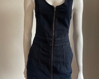 Vinatge Diesel Kleid Größe XS in Denim, Diesel Y2K Denim Kleid, 90er Diesel kurzes Kleid Größe S