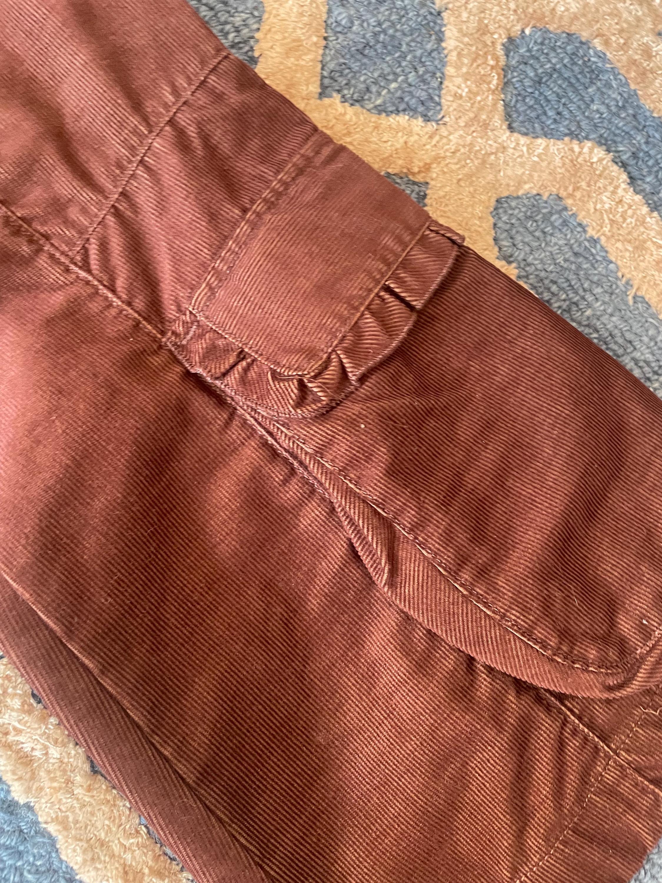 Pantalon En Velours Vintage Marithe François Girbaud - Années 80/90, Marron, Coupe Droite, Taille 31
