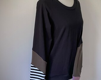 size medium/ready to ship/raglan pullover top/one of a kind item