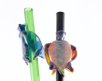 Turtle Glass Straw in Your Choose the Color