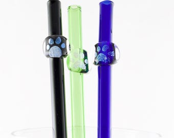 Paw Print Straw - You Choose the Color