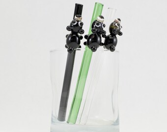 Black Bear Cocktail Straw - You Choose the Color