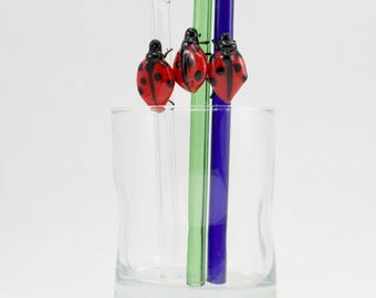 Ladybug Cocktail Straw - You Choose the Color