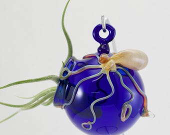 Octopus Hanging Terrarium - You Choose the Color