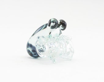 Octopus Glass Dread Bead in Clear & Artist Choice, #969