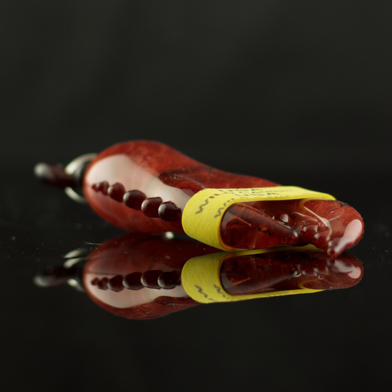 Lobster Claw Glass Ornament in Ruby K, 593