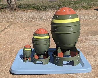 Fallout Mini Nuke Replica Halloween Desk Prop | Spooky Glow Sign, Hidden Compartment, Novelty Gift