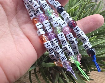 I Hate It Here Keychain, Funny Beaded Keychain, Sarcastic Gift, Adult Humor Keychain, Handmade Snarky Gift, Work Humor Accessory