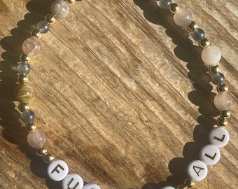 Fuck It All Beaded Bracelet – Snarky Stone & Gold Jewelry