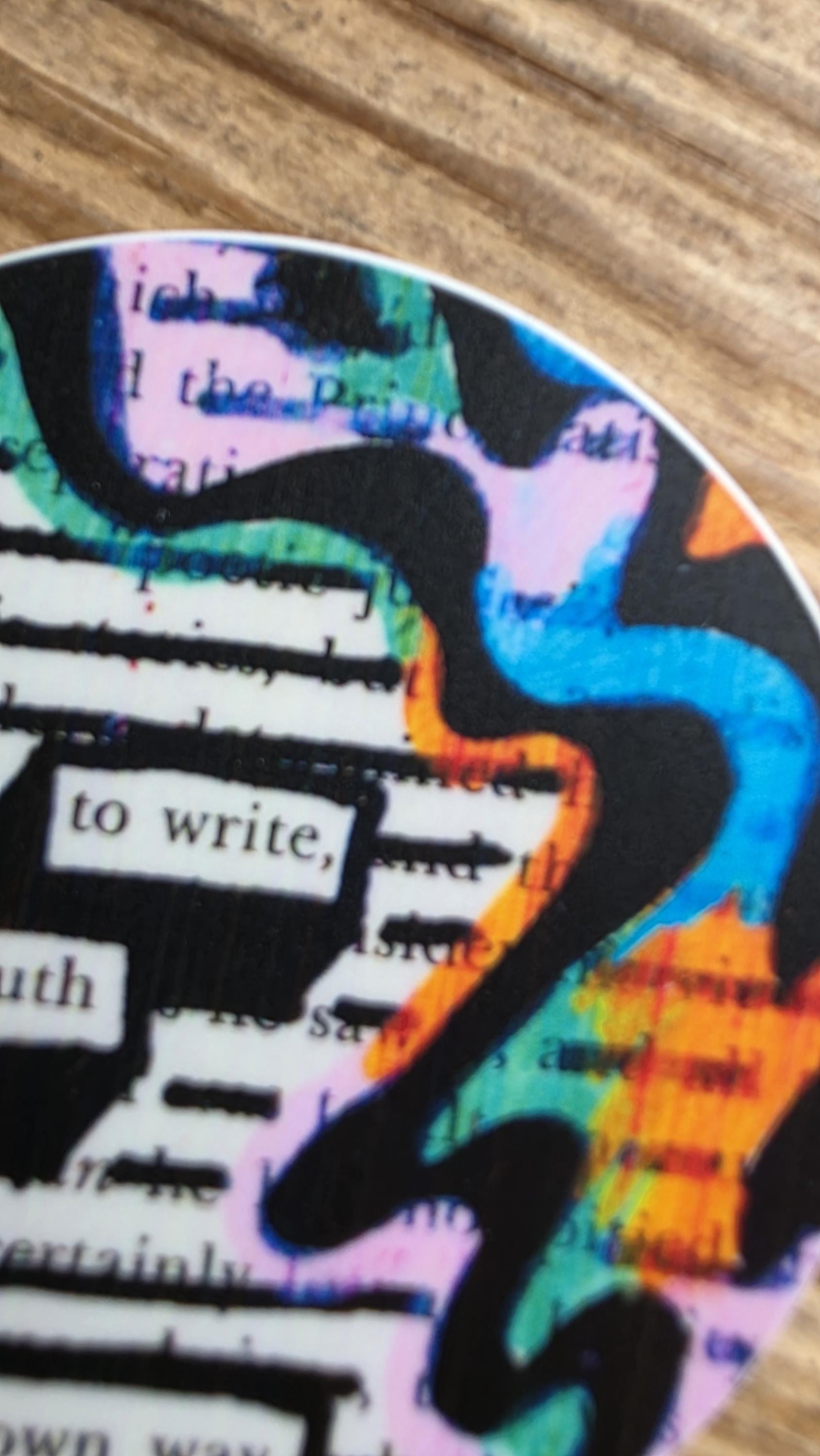 Blackout Poetry Vinyl Sticker – Motivational Writing, 3 Inch Waterproof ...