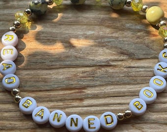 READ BANNED BOOKS | Yellow Turquoise Bracelet |