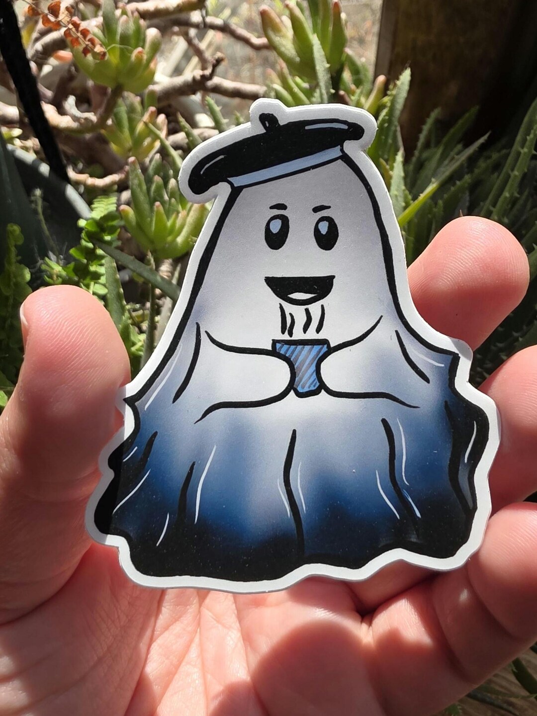 ASH THE GHOST Matte Vinyl Sticker - Etsy