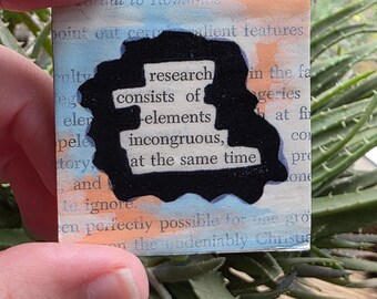 Research consists of elements.... | Literary Magnets, Blackout Poetry, Orange and Blue Design